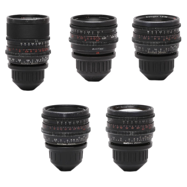 Zeiss PL Uncoated Super Speed MKII Prime (5) Lens Set