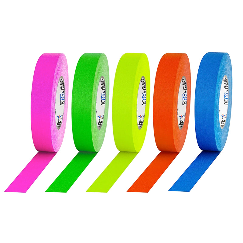 1" - Fluorescent Gaff Tape Roll - Assorted Colors Available
