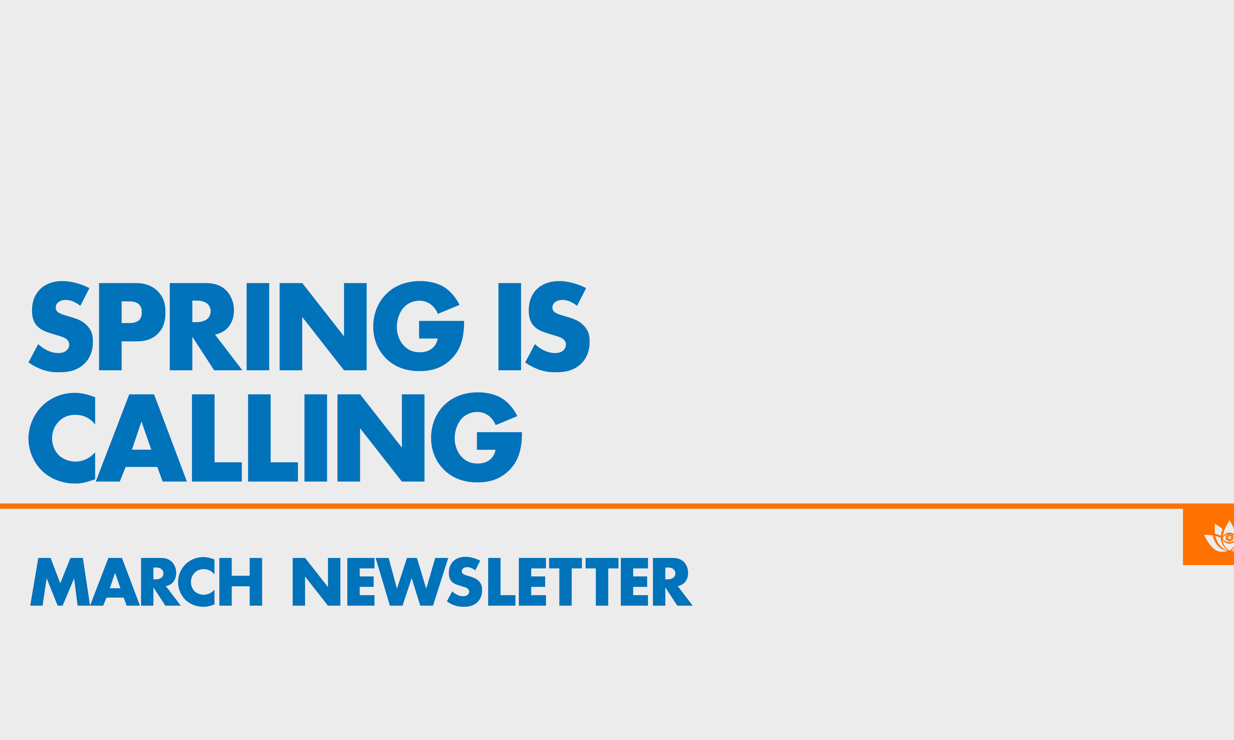 Community Newsletter: March: Spring Is Calling