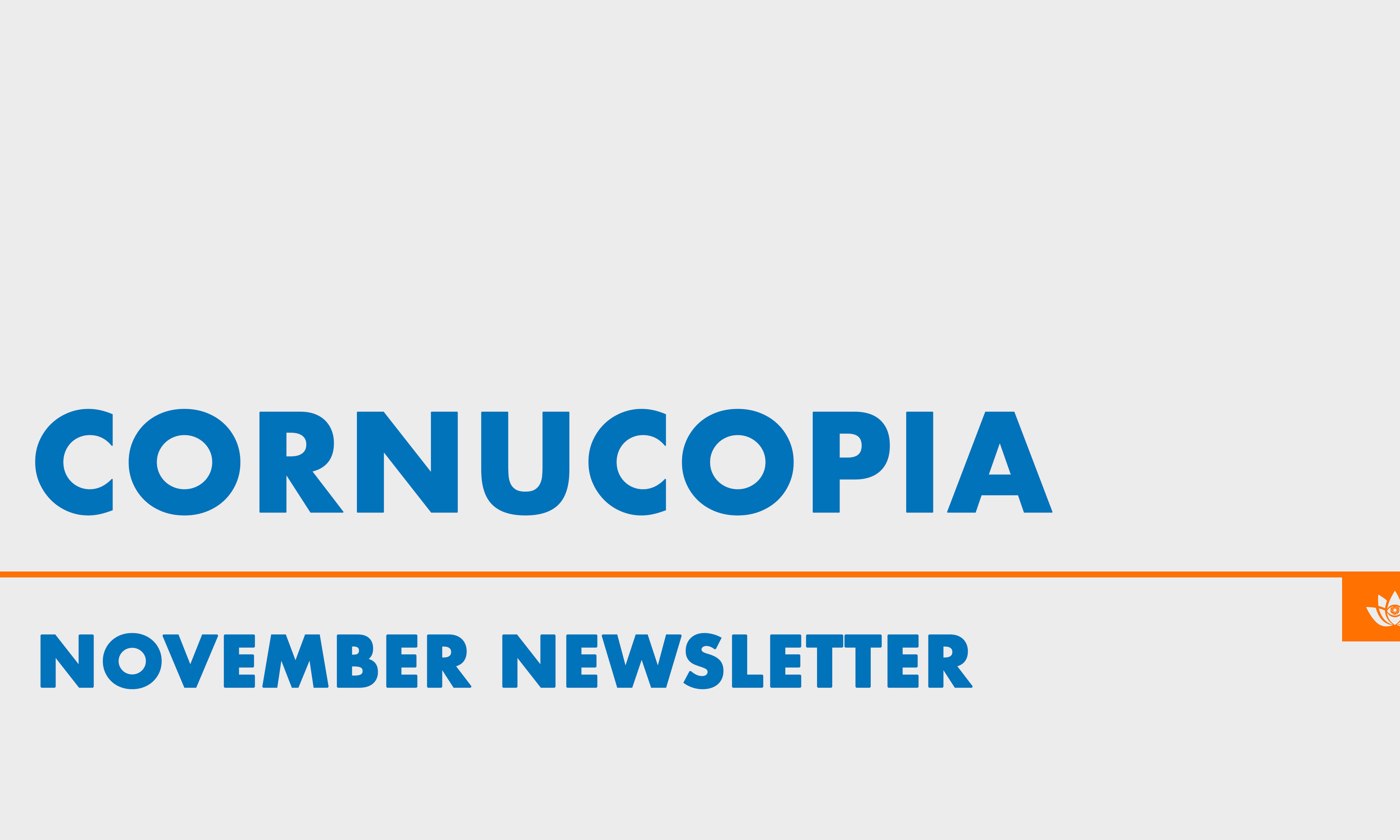 Community Newsletter: November 2023: CORNUCOPIA