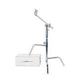 Baby C-Stand With Gobo Head & 20" Arm (Silver, Sliding Leg)