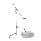C-Stand With Gobo Head & 40" Arm (Silver/Low Profile, Sliding Leg)