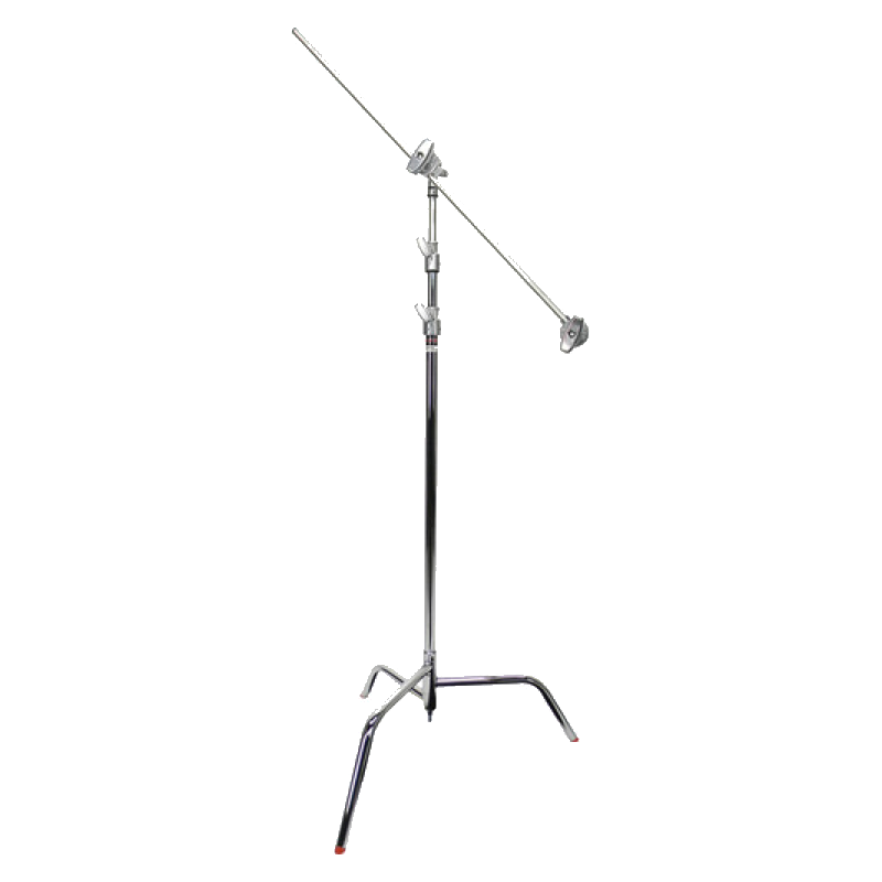 C-Stand With Gobo Head & 40" Arm (Silver, Sliding Leg)