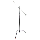 C-Stand With Gobo Head & 40" Arm (Silver, Sliding Leg)