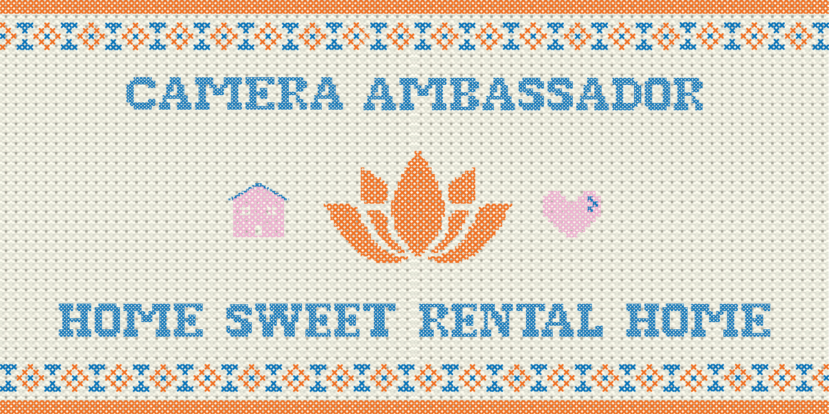 Camera Ambassador Home Sweet Rental Home cross-stitch