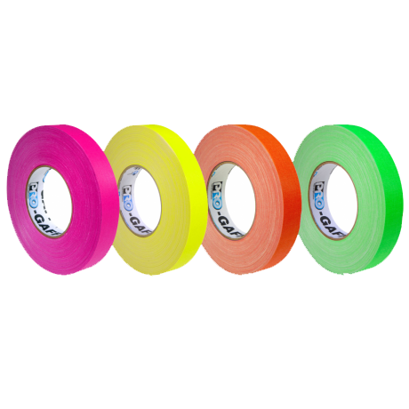 1" - Fluorescent Gaff Tape Roll - Assorted Colors Available