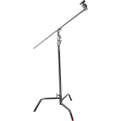 C-Stand With Gobo Head & 40" Arm (Silver, Sliding Leg)