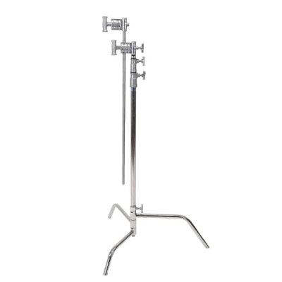 American Grip C-Stand With Gobo Head & 40" Arm (Silver, Sliding Leg)