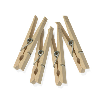 Classic Spring Wooden Clothespins (C47) - 50 Pack