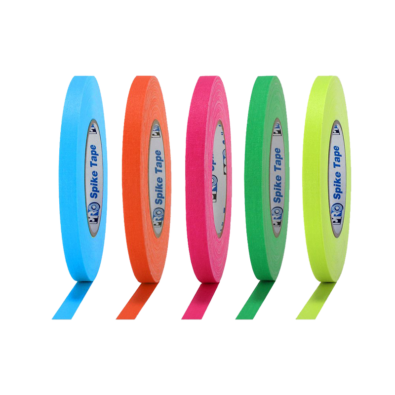 1/2" - Fluorescent Gaff Tape Roll (Spike Tape) - Assorted Colors Available